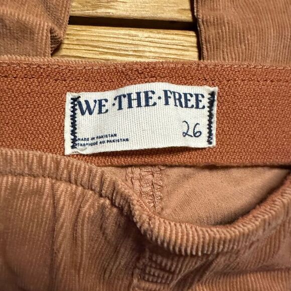 Free people Jenny slim flare orange corduroy jeans 26 - Picture 6 of 11